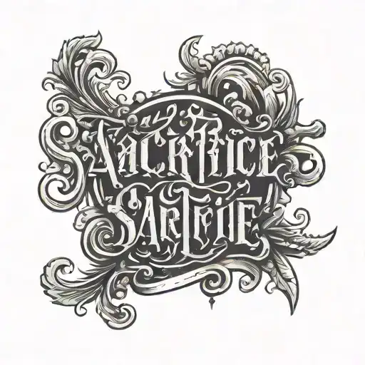 Sacrifice Lettering