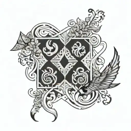 Nordic Chest Tattoo Featuring Intricate Geometric Patterns