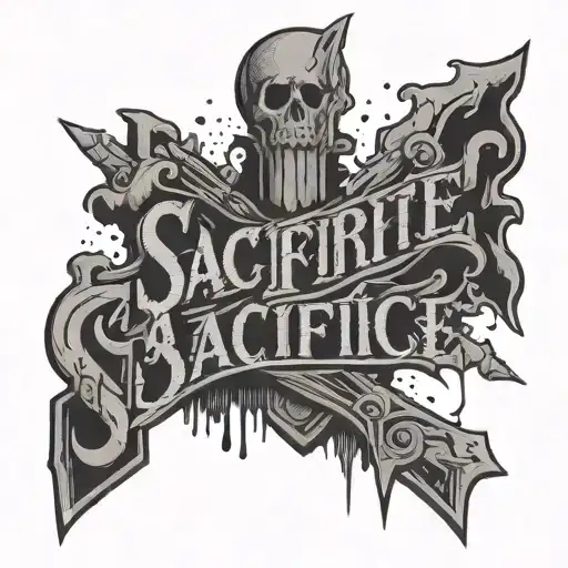 Sacrifice Lettering Style Likely Unreadable