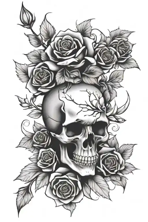 Skull And Roses