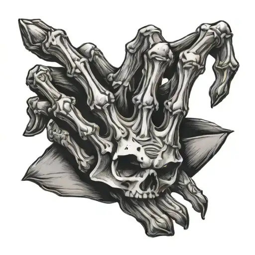 Skeleton Hand Clenching Mail