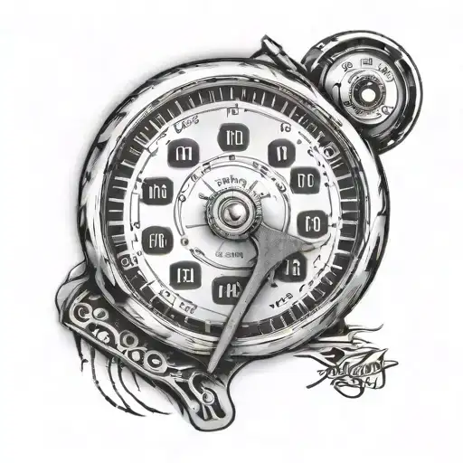 A Speedometer Eye Leading Into A Detailed Sports Car Design On Your Forearm