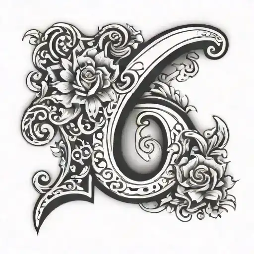 Letter I Inside Letter D 3D