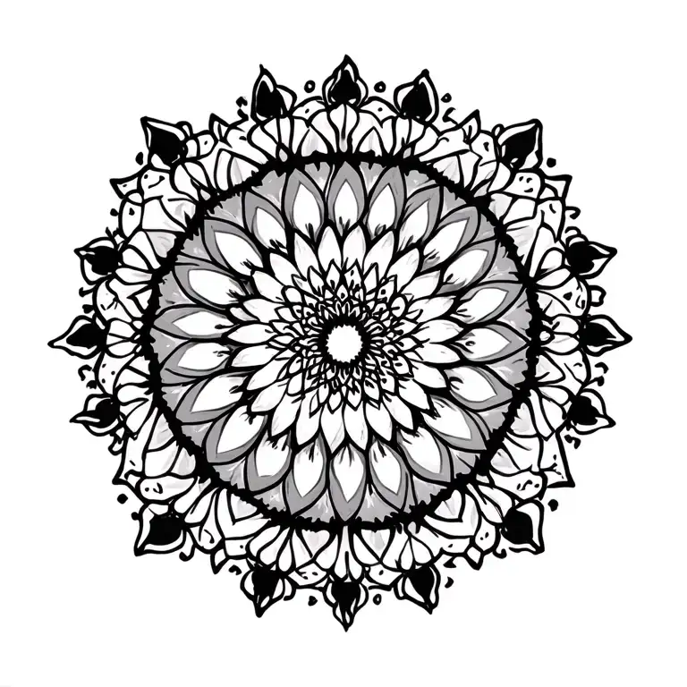 Mandala Design Not In A Circle