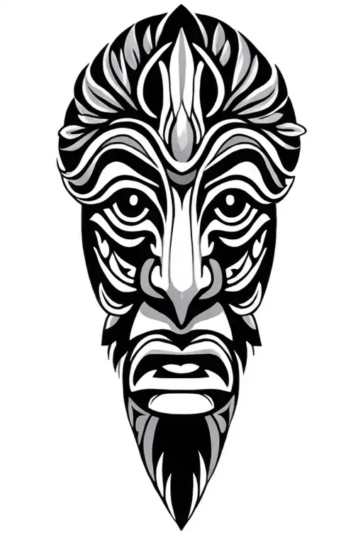 Sea Animals With Totem Faces Polynesia