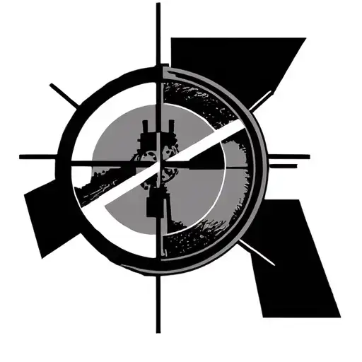 Brc 3-25 In The Crosshairs Of A Gunscope Military Stencil