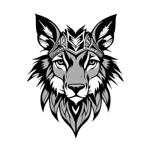 Cherokee Indian Animal Symbols Intertwined