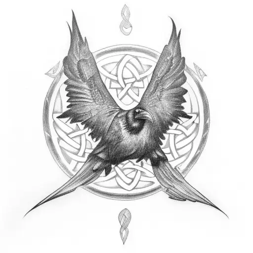 Raven Runes Celtic
