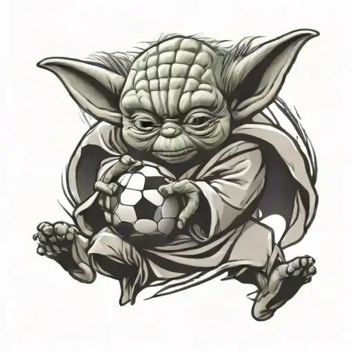 Yoda Playing Soccer