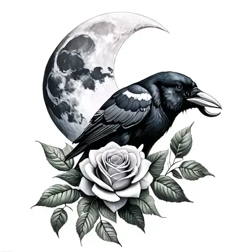 Elephant Crow Moon Rose