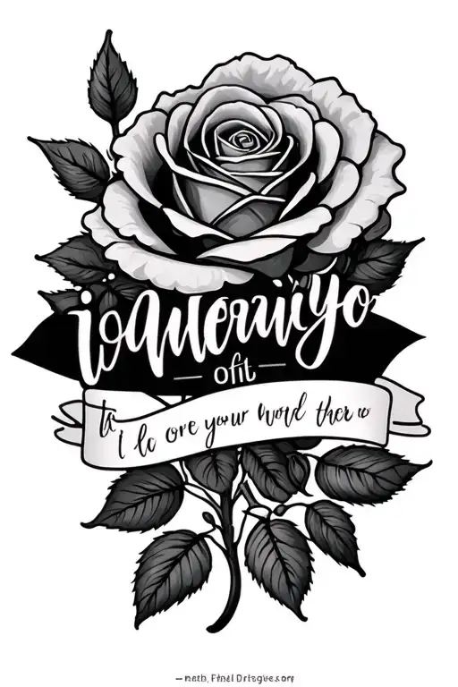 Bible Quote With A Rose Background