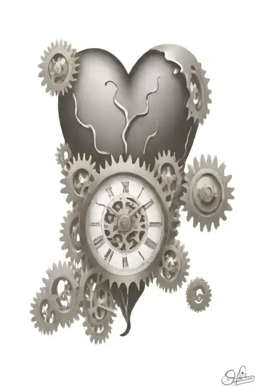 Heart And Clock Gears