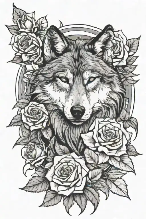 Wolf And Roses