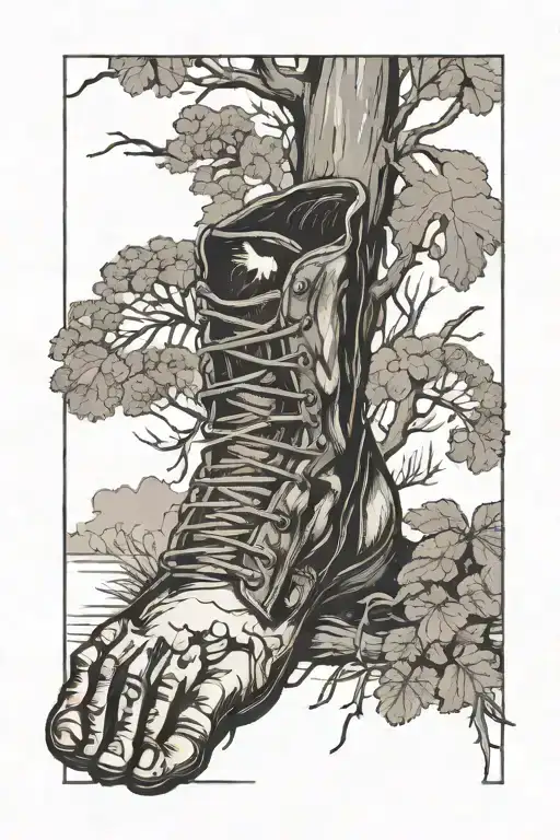 Son Foot Print With Name Hunting Scene