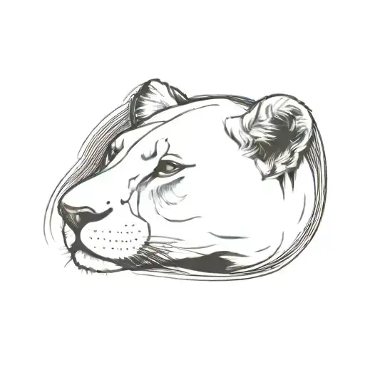 Lioness Realism Blue Eyes