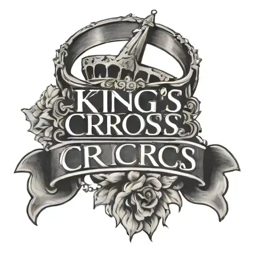 King's Cross With Wedding Band And Name Written