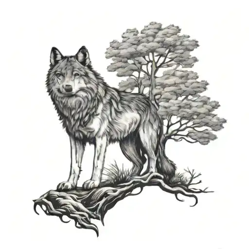Half Tree And Half Wolf