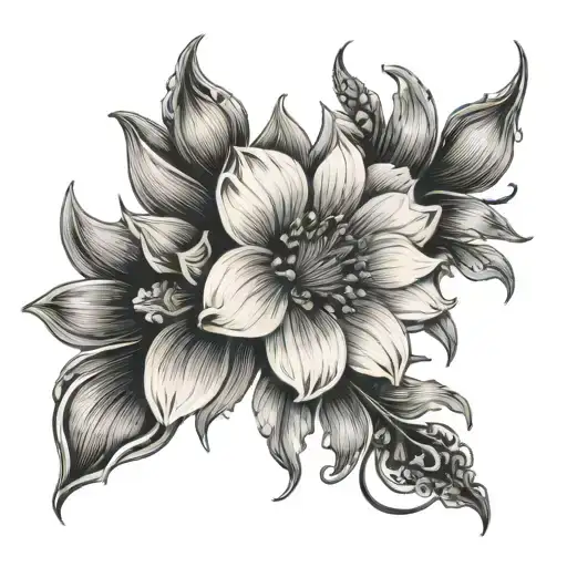 Flower With Quote Going Down The Spine