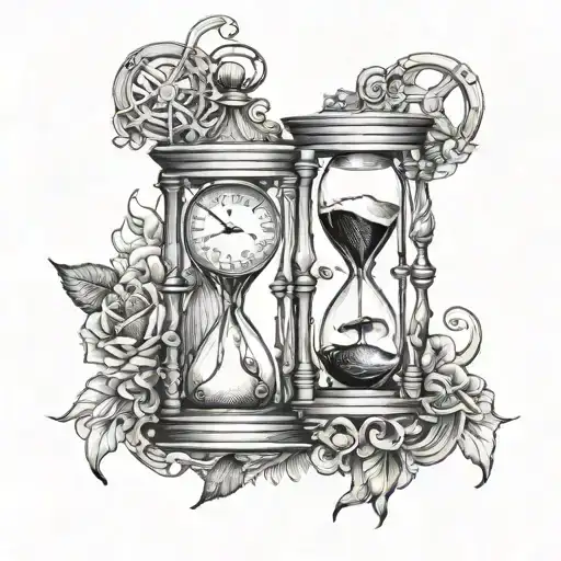Hourglass And Pocketwatch