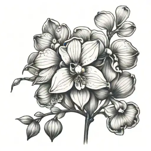 Orchid With Four Leaf Clover