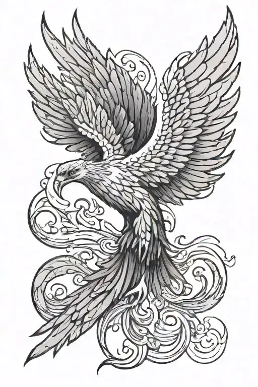 Phoenix Rising Phoenix Wings Spread