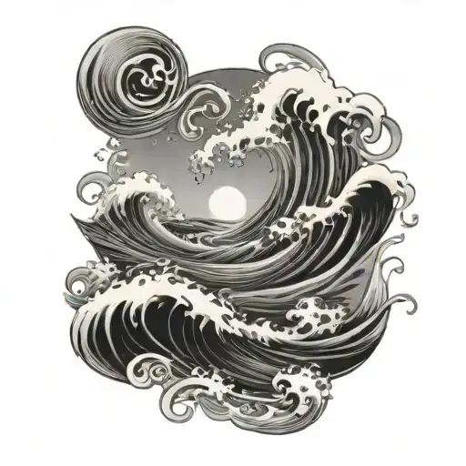 Ocean Waves With The Name Anna