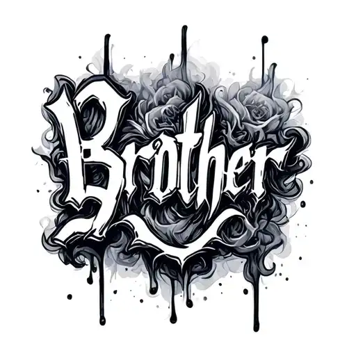 Word Brother Written With Smoked Effect That Comes Out