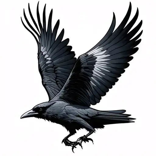 Raven Flying
