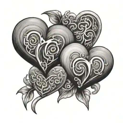 3 Hearts With The Names Of My Children