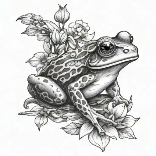 Frog Flowers Surrounding