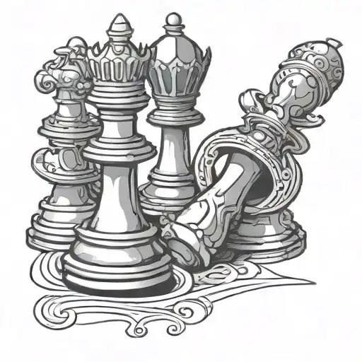 Pawn Drawing Swords On A King Chess