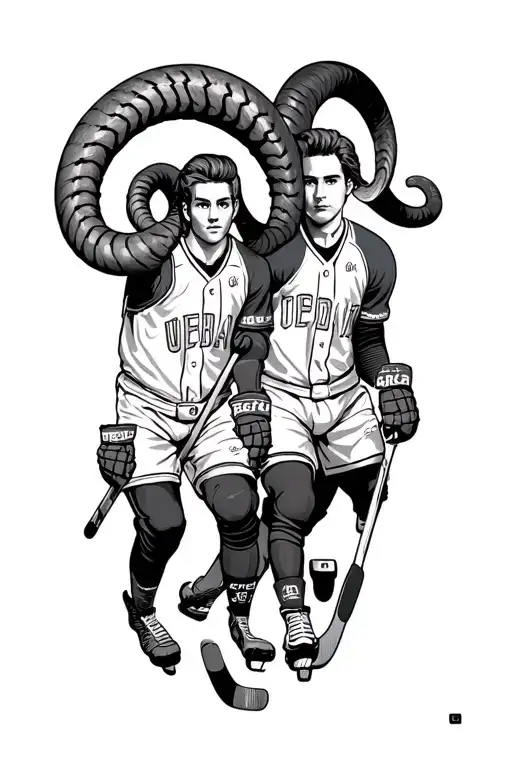 Son Aries And Son Sagittarius Baseball And Hockey