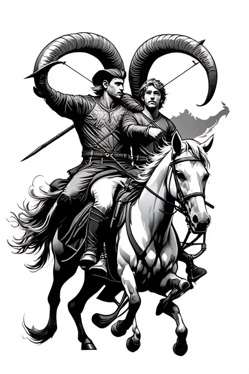Son Aries And Son Sagittarius Archer Riding