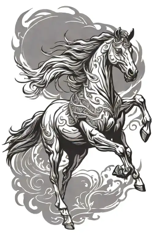 Corpse Horse Galloping Freely Embodying