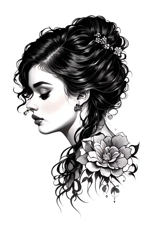 Sexy Girl Side Profile