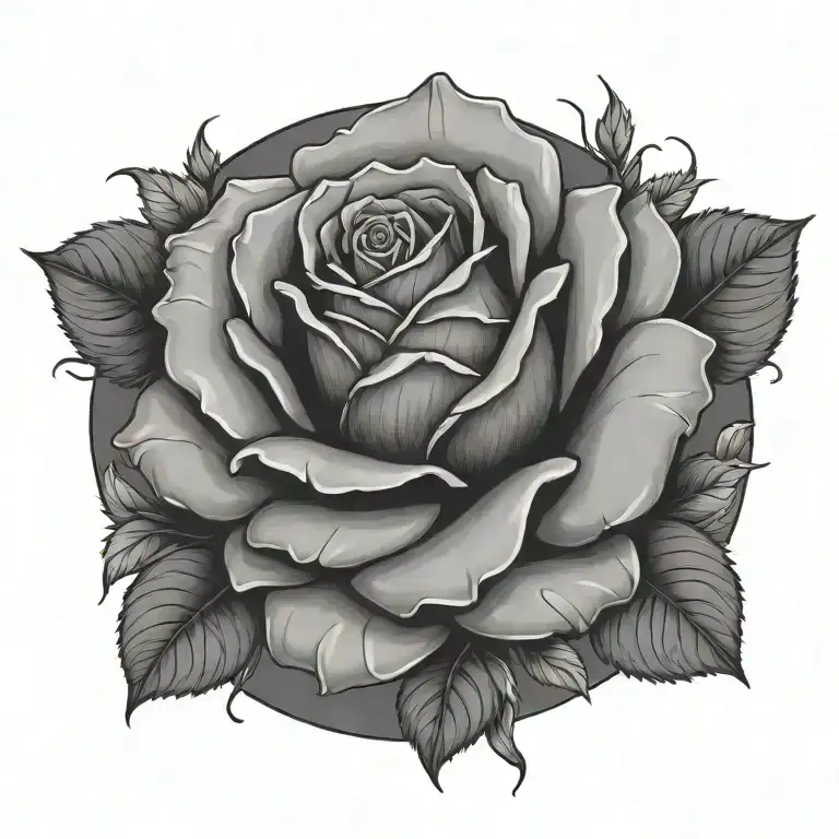 Rose And Leaf Background For The Shoulder Blade