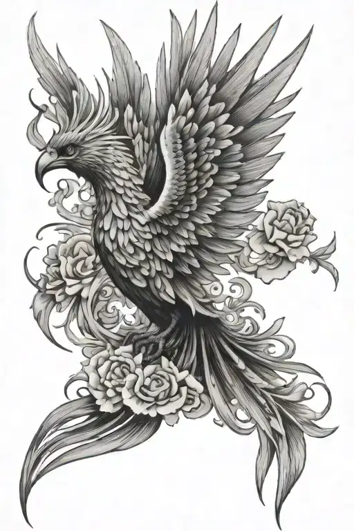 Phoenix Rising From The Ashes Feminine