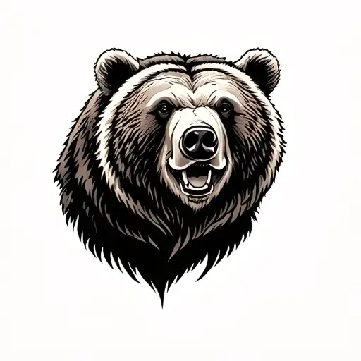 Grizzly Bear Tattoo Design