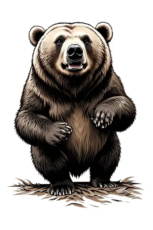 Grizzly Bear Tattoo Design