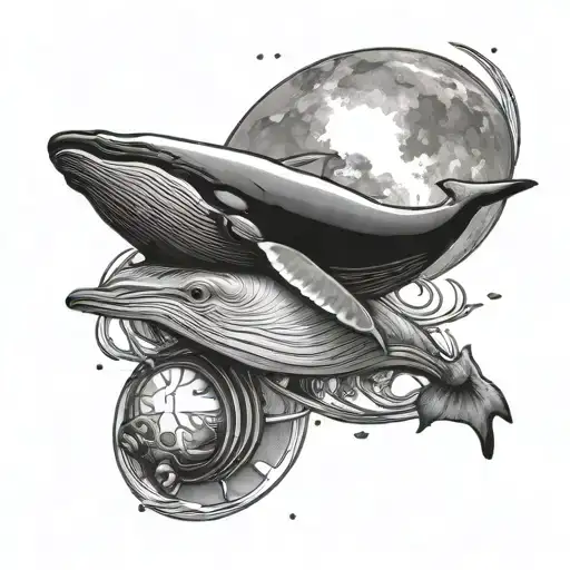 Whale And Planet Saturn