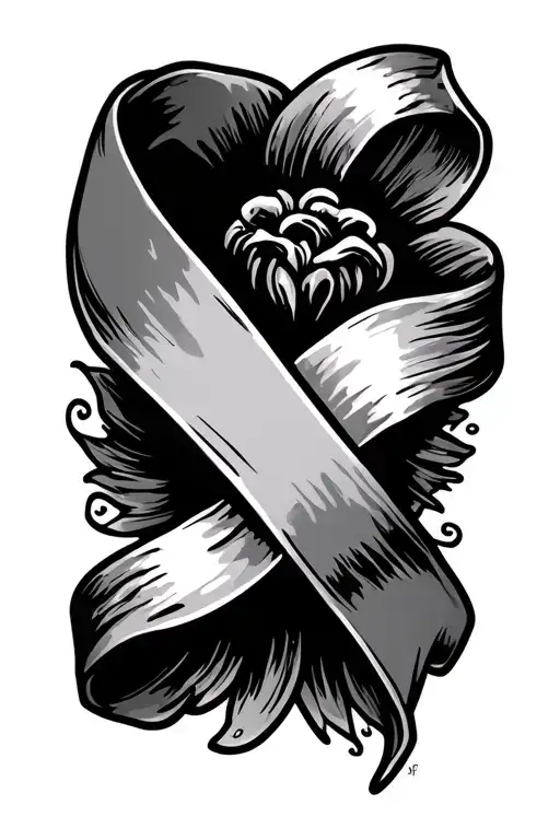 Dad Ribbon Fine Line