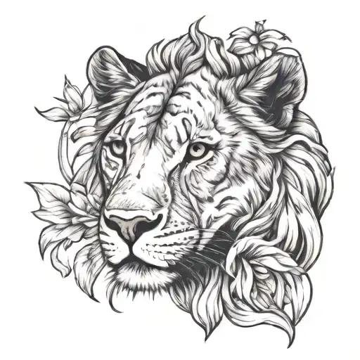 Lioness Symbolizing Strength Body Mind Fulfilment