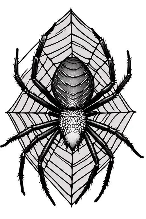 A Spider With A Web Tattoo For A Forearm But Has Detailing Being Minimalist