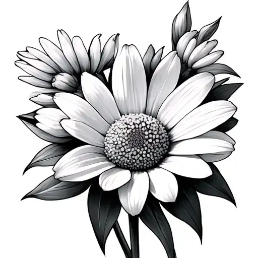 Daisy And Narcissus And Aster Flower