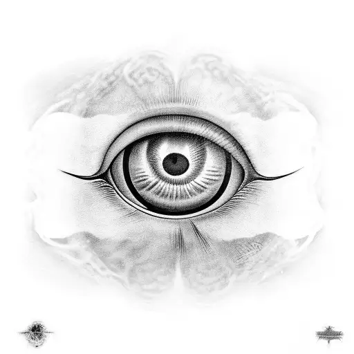 A Hauntingly Beautiful Tattoo Of A Crying Eye Surrounded By Surrealistic Elements