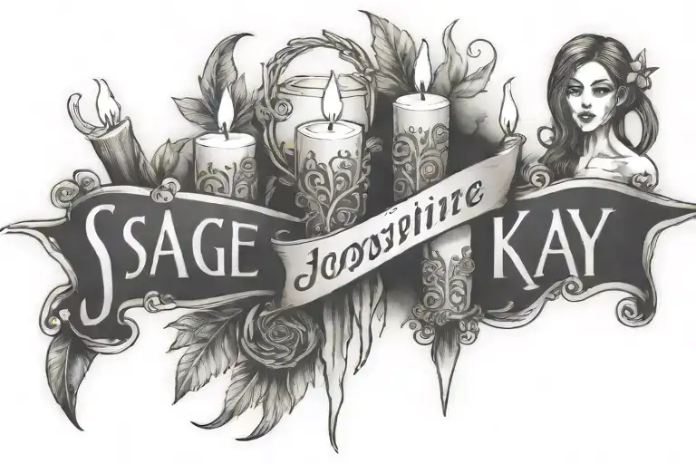 Witch Pagan Candles Sage Crystals Script Name Josephine Kay