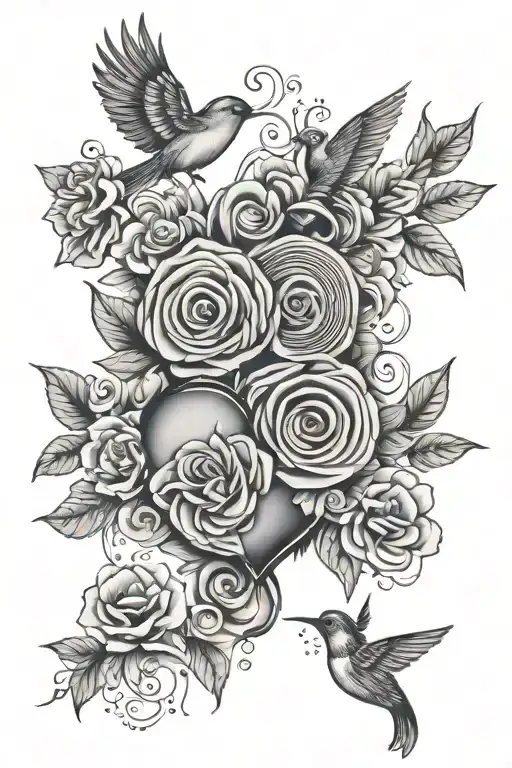 Music Flowers Hearts Birds