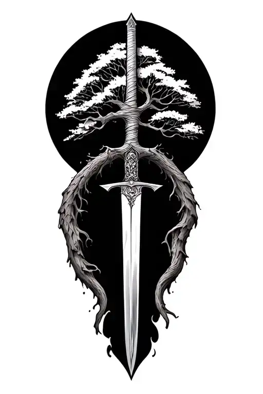 Tree Of Life With Sword