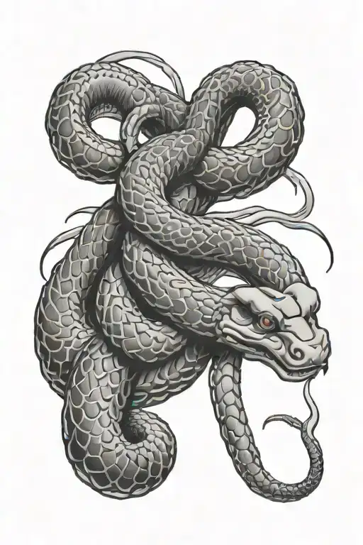 Japanese Snake Coiled