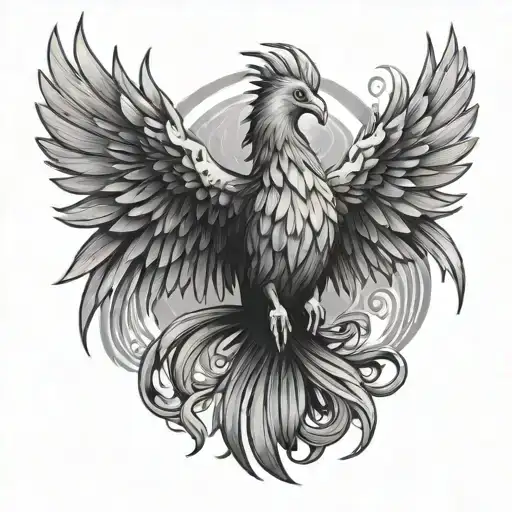 Phoenix With Open Wings